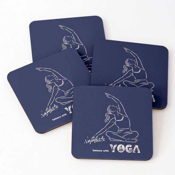 Item preview, Balance with YOGA, woman silhouette, Namaste font designed and sold by WalkerDavidz.
