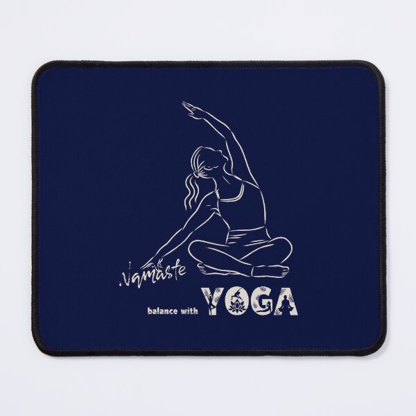Item preview, Balance with YOGA, woman silhouette, Namaste font designed and sold by WalkerDavidz.