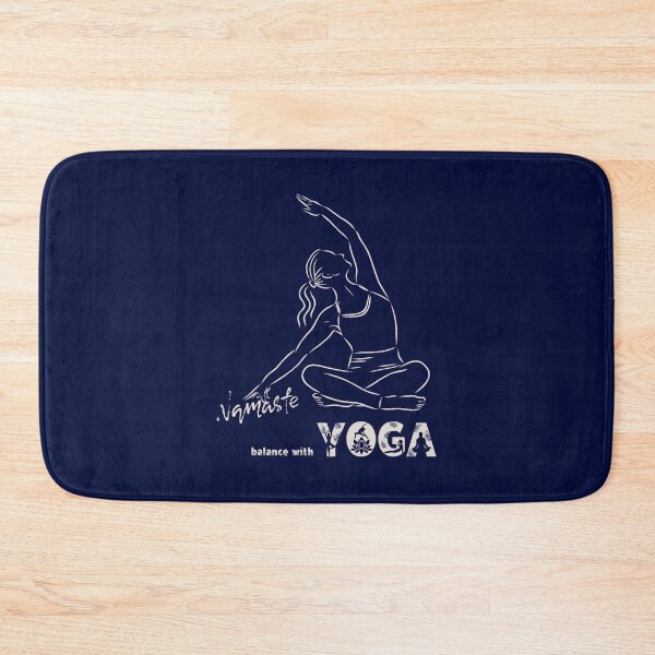 Item preview, Balance with YOGA, woman silhouette, Namaste font designed and sold by WalkerDavidz.