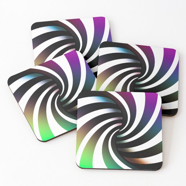 Aperçu de l'œuvre Spirales entrelacées violettes et vertes créée et vendue par The Frog Pond Arts.