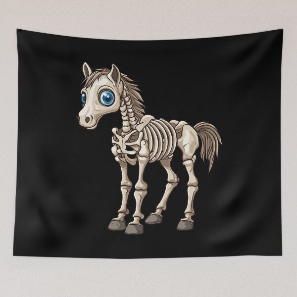 Item preview, Cute skeleton horse – Adorable kawaii Halloween designed and sold by CroesCreations.