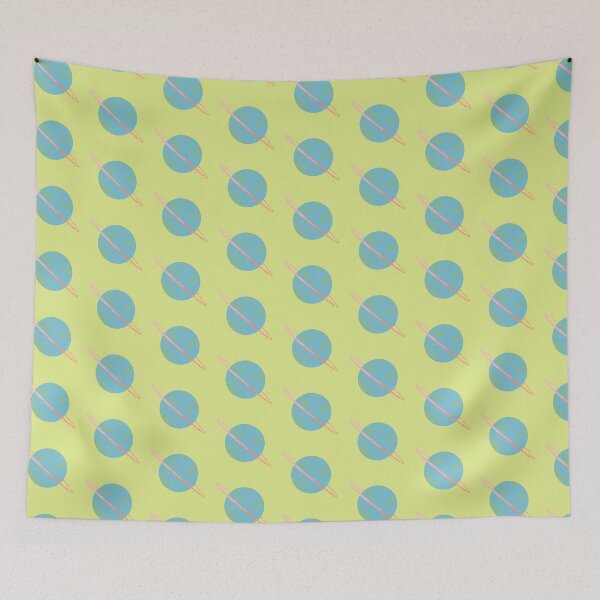 Item preview, A Little Bright Blue Planet with a Pink Ring designed and sold by Yulia Saraswati.