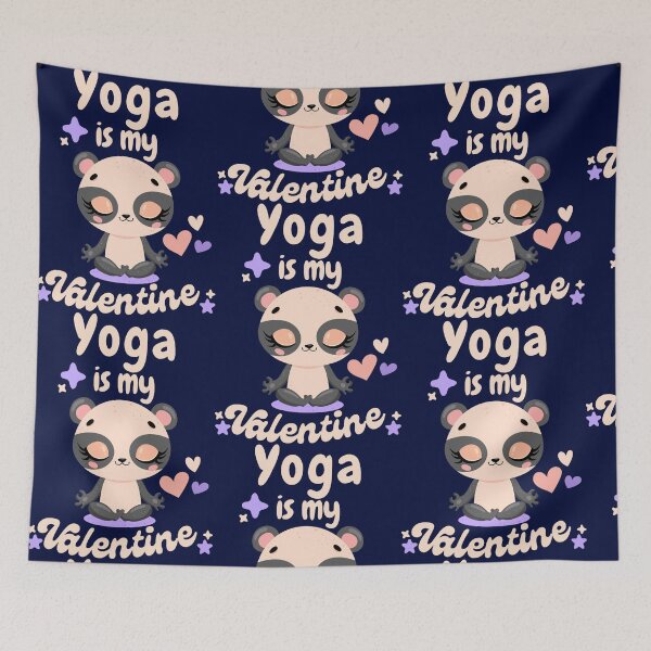 Item preview, kawaii pandayoga is my valentine designed and sold by WalkerDavidz.