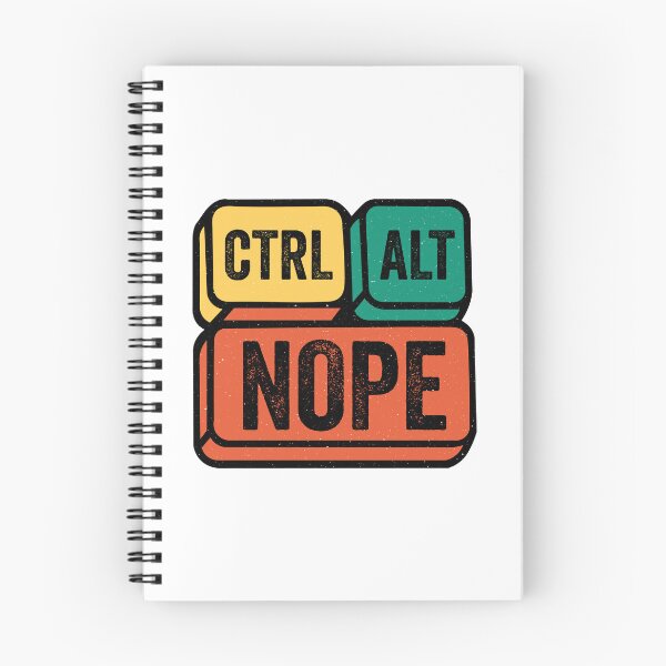 Item preview, Ctrl Alt Nope Funny Computer Geek Tee colorful keyboard keys with the phrase designed and sold by Koony House and Field.