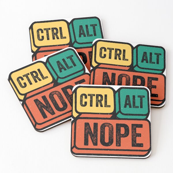 Item preview, Ctrl Alt Nope Funny Computer Geek Tee colorful keyboard keys with the phrase designed and sold by Koony House and Field.
