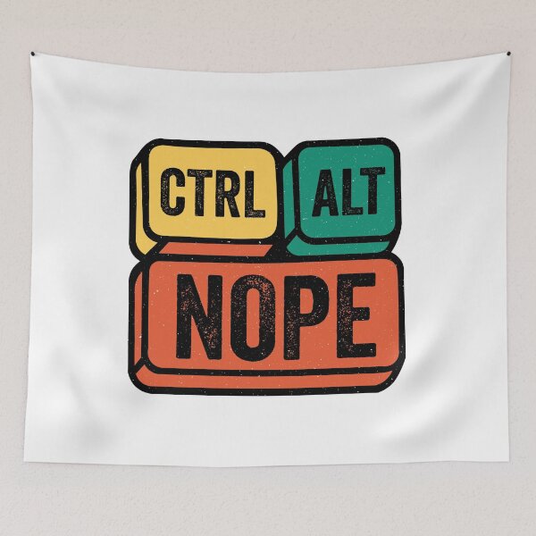 Item preview, Ctrl Alt Nope Funny Computer Geek Tee colorful keyboard keys with the phrase designed and sold by Koony House and Field.