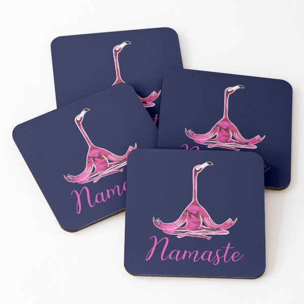 Item preview, Namaste Flamingo in Yoga PositionNamaste IndiaBuddhismMeditating flamingo yogi and namaste  designed and sold by WalkerDavidz.