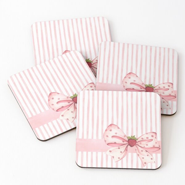 Item preview, Strawberry Bow - Pink Stripes and Bow design designed and sold by NitaBG.