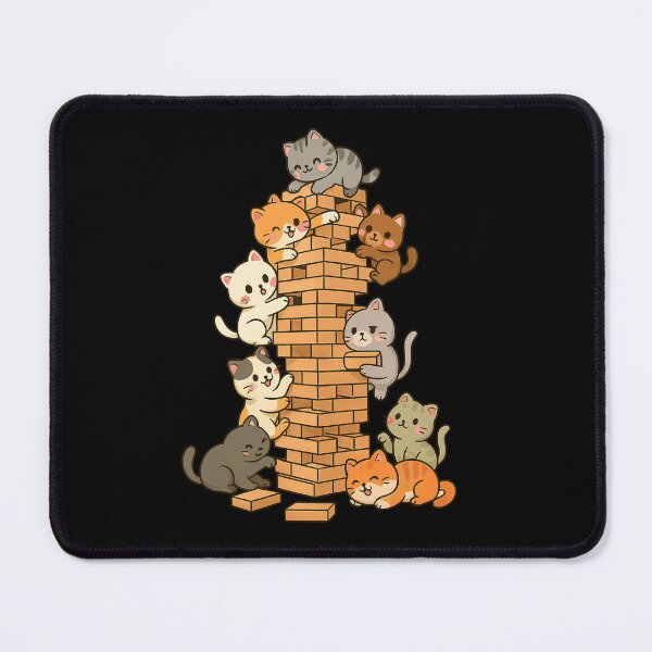 Item preview, Cute Cats Playing Block Tower Game | Kawaii Cat Stack designed and sold by haitrieuic96.
