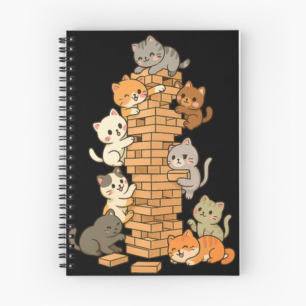 Item preview, Cute Cats Playing Block Tower Game | Kawaii Cat Stack designed and sold by haitrieuic96.