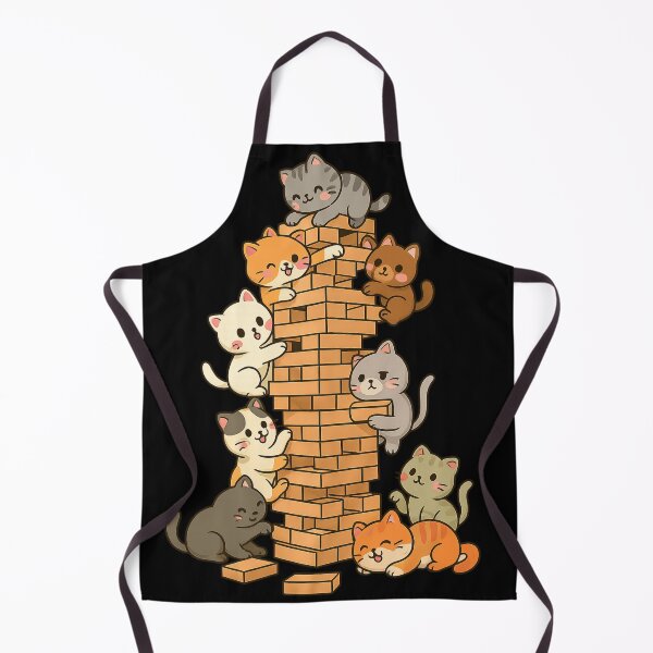 Item preview, Cute Cats Playing Block Tower Game | Kawaii Cat Stack designed and sold by haitrieuic96.