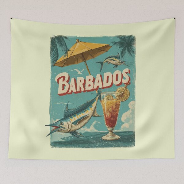 Item preview, Barbados – Flying Fish, Cocktail & Beach Design designed and sold by Meiersbeste.