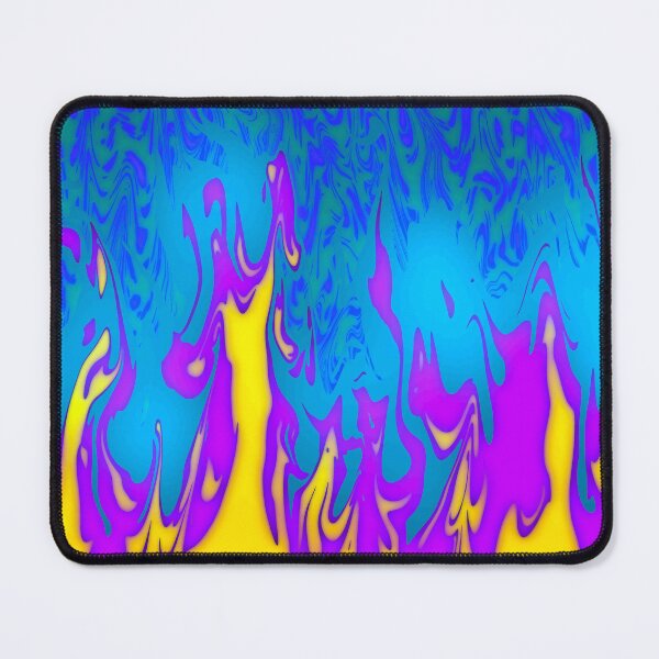 Item preview, Flames over a dispersed blue and green background designed and sold by The Frog Pond Arts.