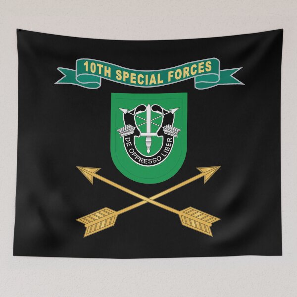 Item preview, Army - 10th Special Forces Group - Ribbon Flash w Branch X 300 designed and sold by Military Insignia Products.