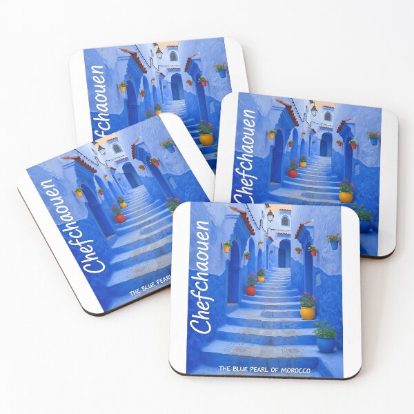 Item preview, Chefchaouen, The Blue Pearl of Morocco - Vibrant Travel Poster designed and sold by Digital Dreams Arts.