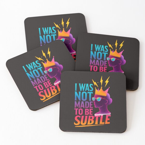 Item preview, “I Was Not Made to Be Subtle” Feminist Crown Sticker – Girl Power Quote for Fierce Women designed and sold by PunchDrop.