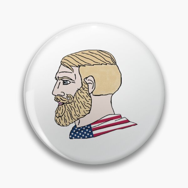 Item preview, American Chad Meme Face designed and sold by CyberRex.