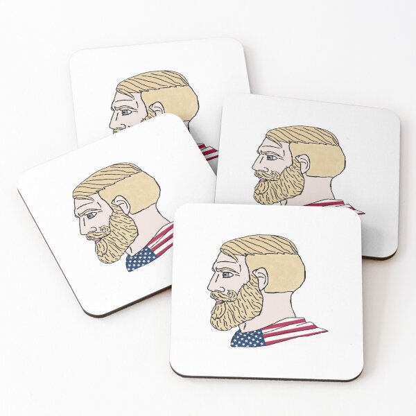 Item preview, American Chad Meme Face designed and sold by CyberRex.