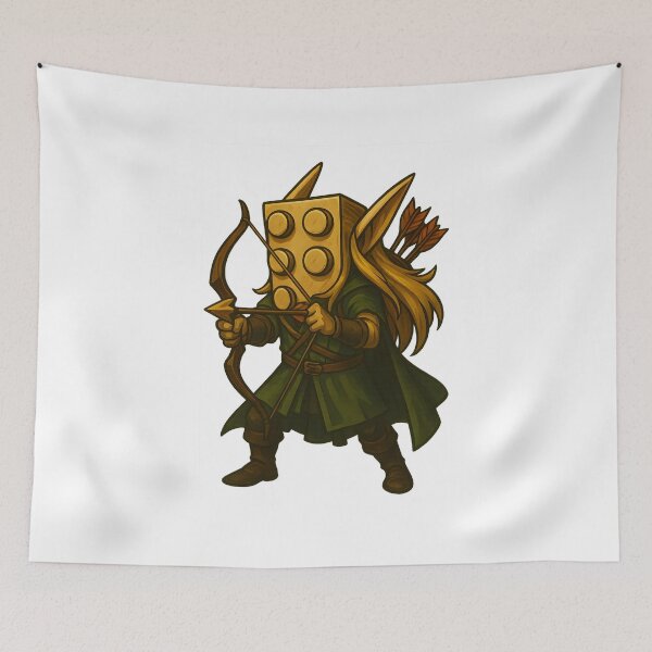 Item preview, Elven Block Archer – Fantasy Ranger Gamer Art designed and sold by Fenay Designs.