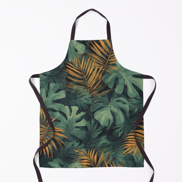 Item preview, Tropical Jungle Leaf Print Botanical Foliage Dark Green and Yellow designed and sold by LeafPrints.