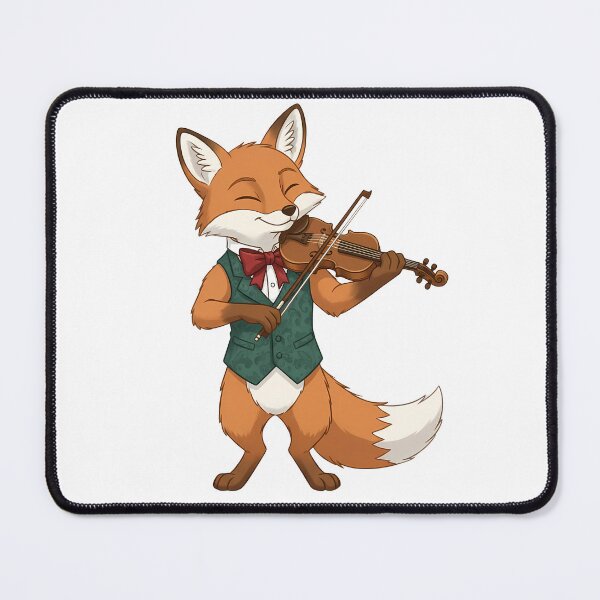 Item preview, Elegant Fox Playing Violin – Classical Music Cartoon Animal Design designed and sold by hn79.