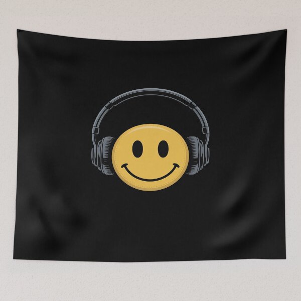 Item preview, Love The 90's Retro Vintage Headphones Smile Grunge Music DJ designed and sold by petrichorsworld.