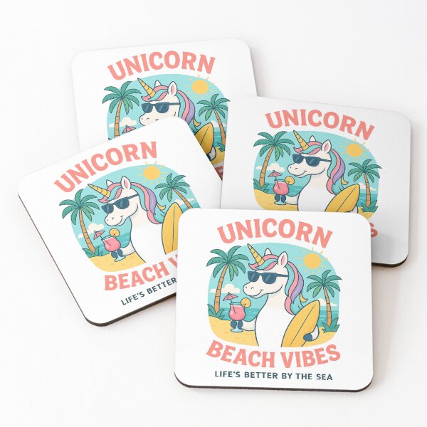 Item preview, Unicorn Beach Vibes T-Shirt – Fun Summer Surfing Tee designed and sold by Tgrudzin Design.