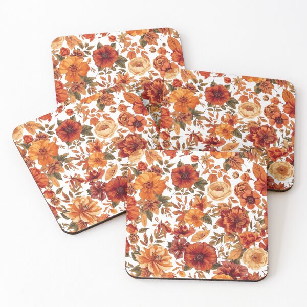 Item preview, Autumn Floral Seamless Pattern with Chrysanthemums, Sunflowers & Dahlias designed and sold by TheDreamAtelier.
