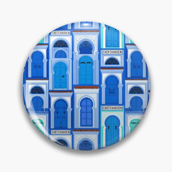 Item preview, Doors of Chefchaouen - Blue Moroccan Doors Seamless Pattern designed and sold by Digital Dreams Arts.