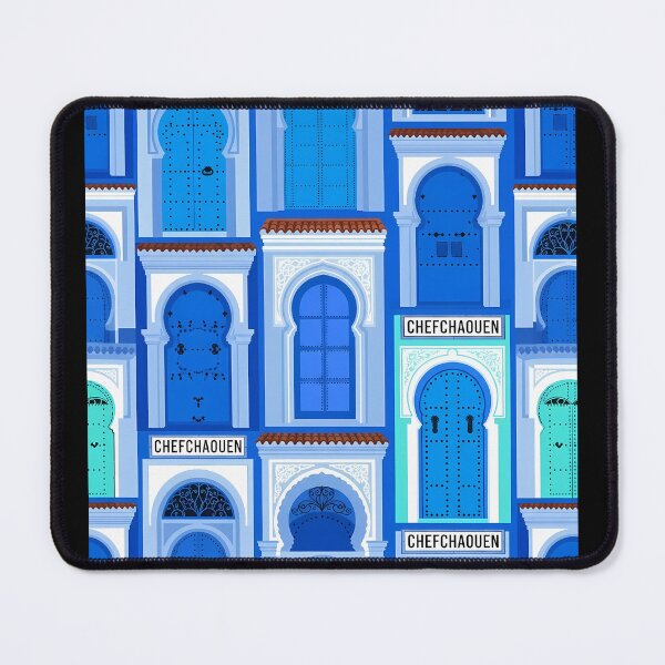 Item preview, Doors of Chefchaouen - Blue Moroccan Doors Seamless Pattern designed and sold by Digital Dreams Arts.