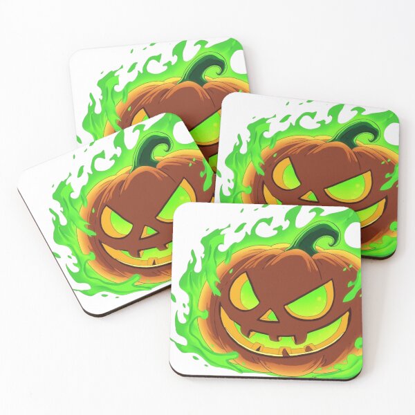Item preview, spooky Halloween pumpkin surrounded by neon green flames. designed and sold by CtyMark.