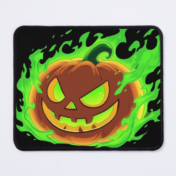 Item preview, spooky Halloween pumpkin surrounded by neon green flames. designed and sold by CtyMark.