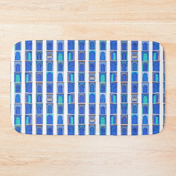 Item preview, Bohemian Travel Pattern - The Blue Doors of Chefchaouen designed and sold by Digital Dreams Arts.
