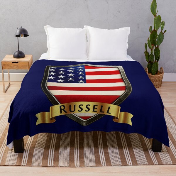 Item preview, Russell Family USA Shield, Stars & Stripes Pride Crest designed and sold by Highlandkings.