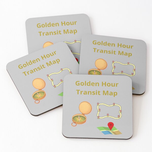 Item preview, Golden Hour Transit Map designed and sold by Adrianzebrowski.
