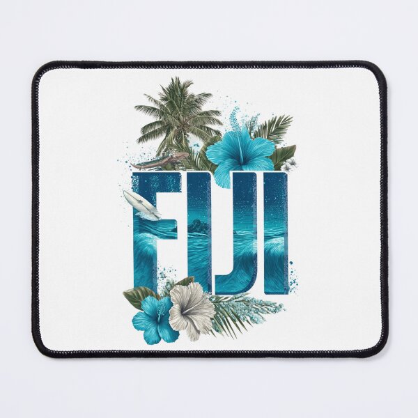 Item preview, Fiji – Tropical Island, Palm Trees & Hibiscus Flowers Design designed and sold by Meiersbeste.