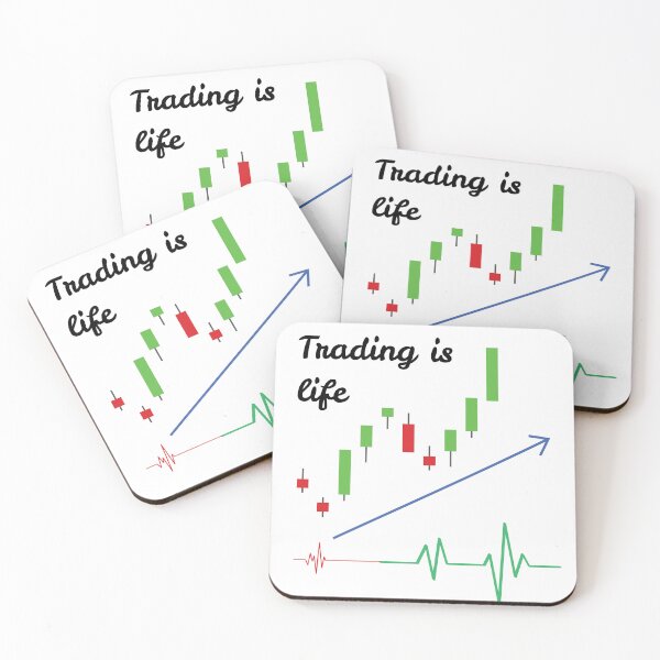 Item preview, Good Luck Trading – Candlestick Chart & Heartbeat Design for Traders designed and sold by Kovrika.