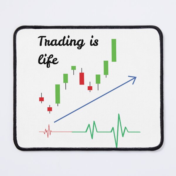 Item preview, Good Luck Trading – Candlestick Chart & Heartbeat Design for Traders designed and sold by Kovrika.