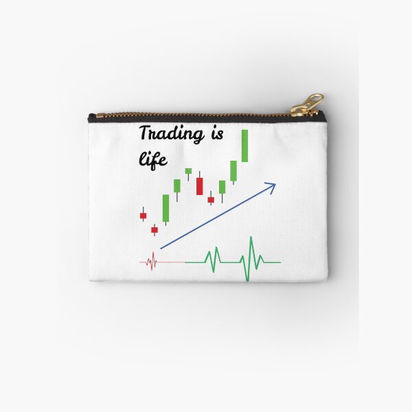 Item preview, Good Luck Trading – Candlestick Chart & Heartbeat Design for Traders designed and sold by Kovrika.