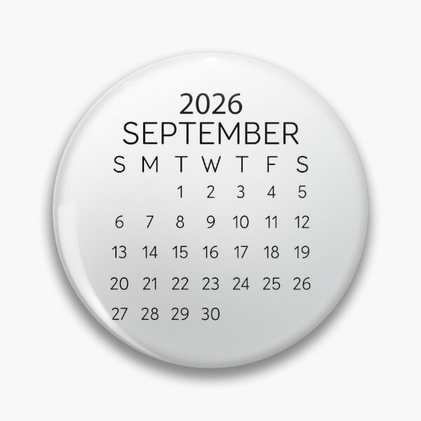 Item preview, September 2026 Minimalist Black Calendar – Elegant Planner designed and sold by EmeraldeaDesign.