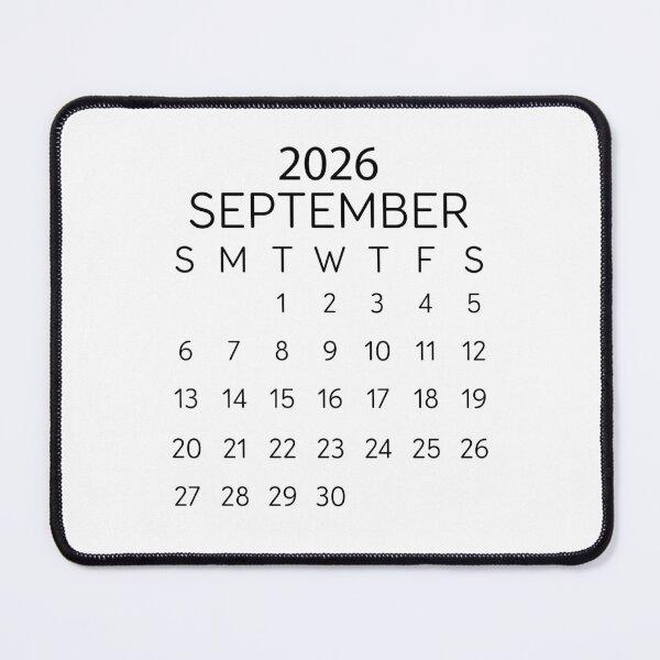 Item preview, September 2026 Minimalist Black Calendar – Elegant Planner designed and sold by EmeraldeaDesign.