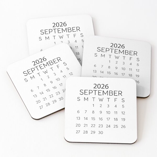 Item preview, September 2026 Minimalist Black Calendar – Elegant Planner designed and sold by EmeraldeaDesign.