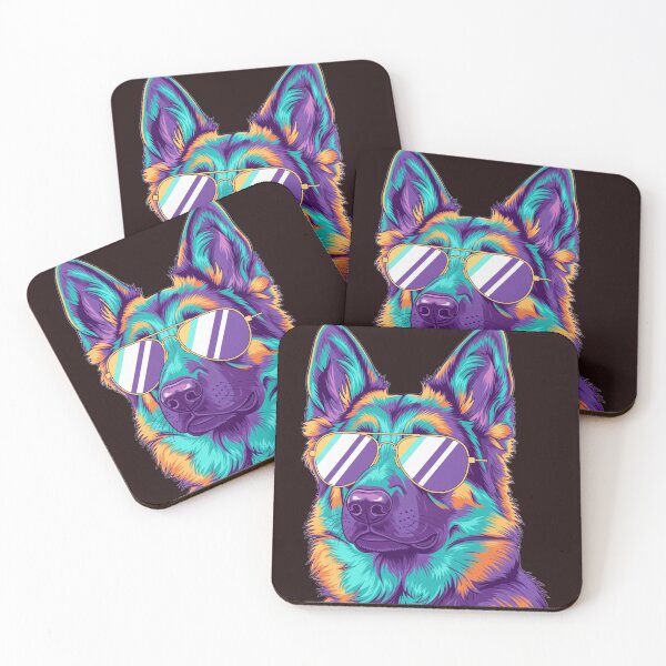 Item preview, A colourful German shepherd  designed and sold by Boldna.