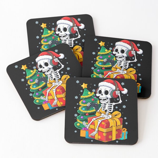 Item preview, Christmas skeleton Gamer xmas skull gaming designed and sold by blueyeeti.