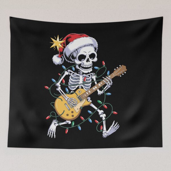 Item preview, Christmas Skeleton Santa Rock Hand Xmas designed and sold by blueyeeti.