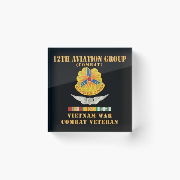 Item preview, Army - 12th  AVN Group, Combat -  DUI - Aircrew, Vietnam War - Veteran VN SVC X 300 designed and sold by Military Insignia Products.