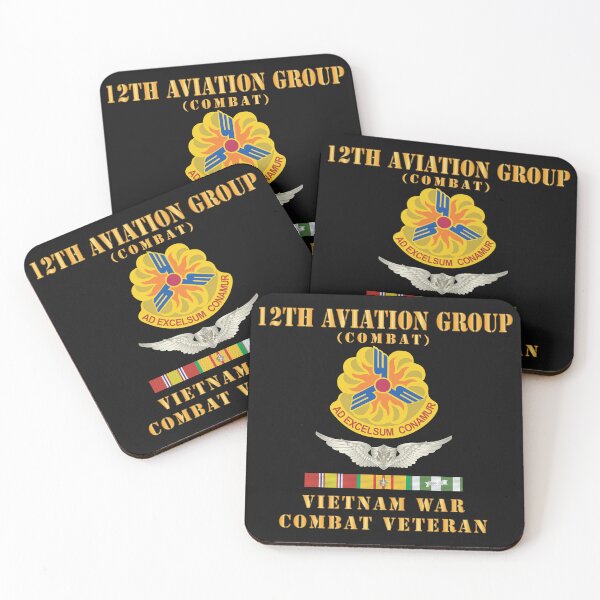 Item preview, Army - 12th  AVN Group, Combat -  DUI - Aircrew, Vietnam War - Veteran VN SVC X 300 designed and sold by Military Insignia Products.