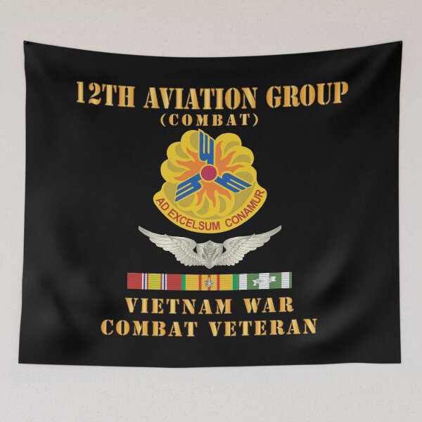 Item preview, Army - 12th  AVN Group, Combat -  DUI - Aircrew, Vietnam War - Veteran VN SVC X 300 designed and sold by Military Insignia Products.