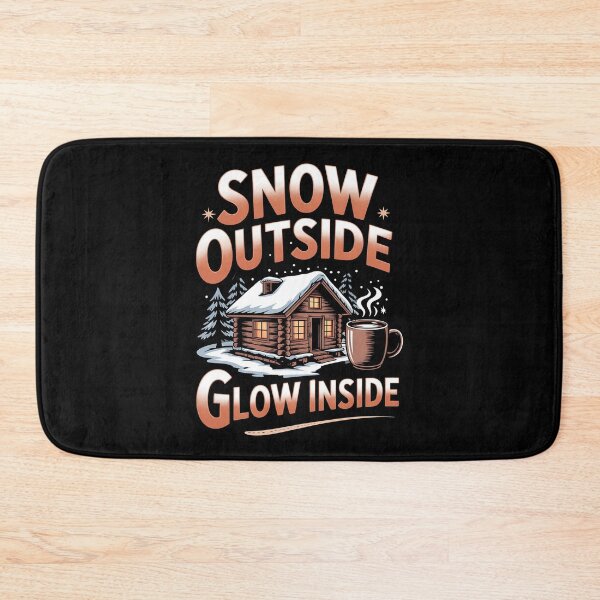 Item preview, snow travel - off grid cabin - woodland cabin - winter mountains - snow adventure - hygge winter - cabin retreat - cozy winter nights - fireplace vibes - cabin porch life - winter road trip  designed and sold by JansenGS.