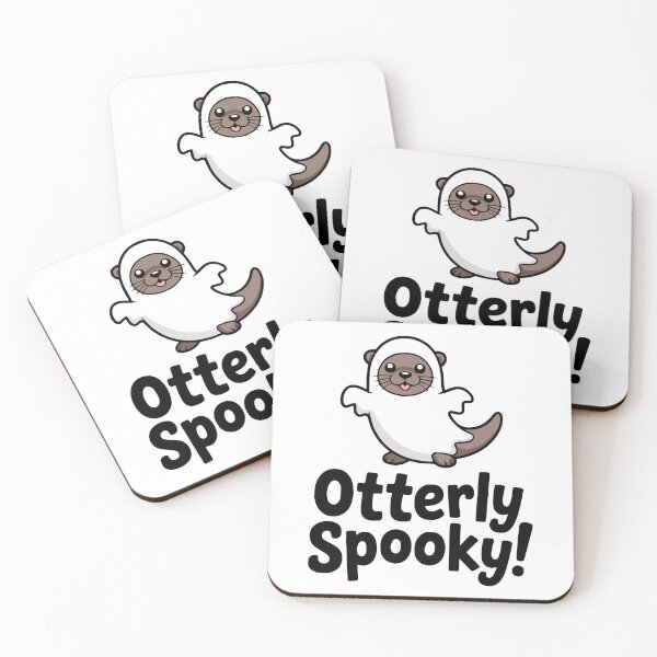Item preview, Otterly Spooky! Cute Otter Ghost Pun designed and sold by PMCreative.
